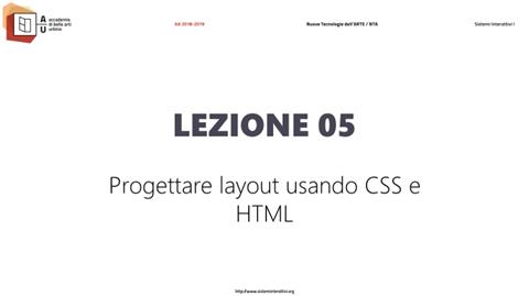 Lezione 5 (aa 2018-2019)