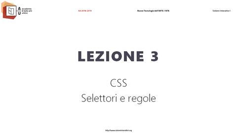 Lezione 3 (aa 2018-2019)