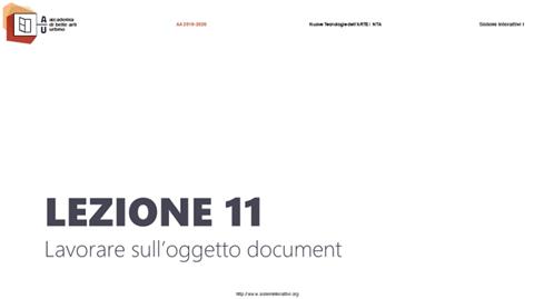 Lezione 11 (aa 2019-2020)