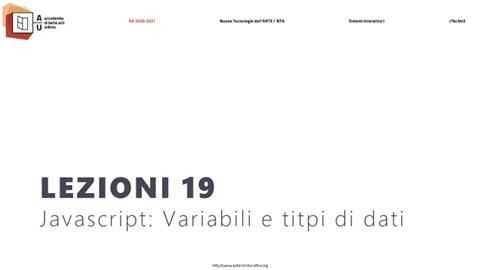 Lezione 19 (aa 2020-2021)