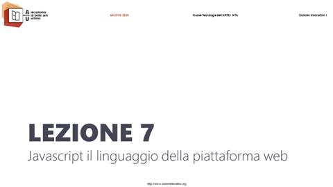 Lezione 7 (aa 2019-2020)