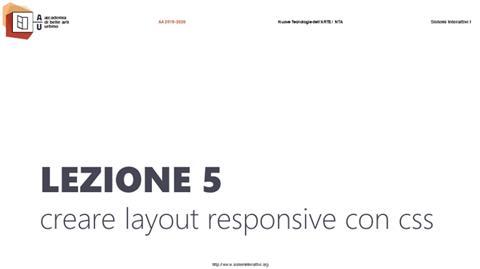 Lezione 5 (aa 2019-2020)
