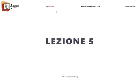 Lezione 5 (aa 2017-2018)