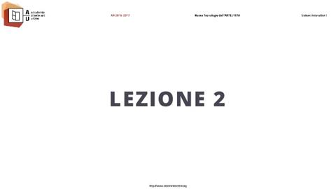 Lezione 2 (aa 2016-2017)