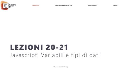 Lezione 20-21 (aa 2020-2021)