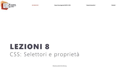 Lezione 8 (aa 2020-2021)