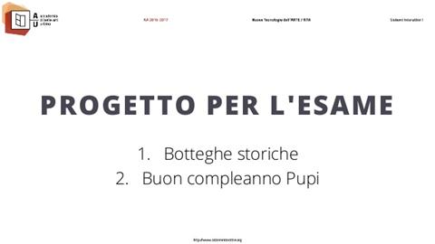 Progetto per l'esame (aa 2016-2017)