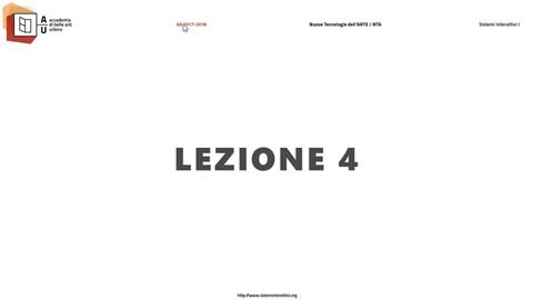 Lezione 4 (aa 2017-2018)