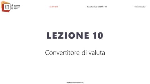Lezione 10 (aa 2018-2019)