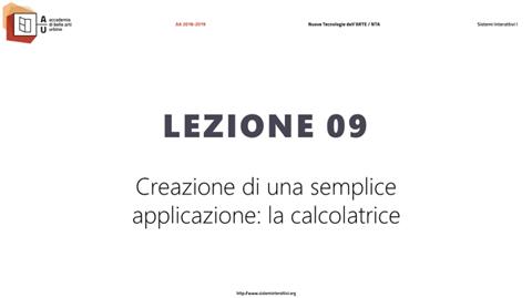 Lezione 9 (aa 2018-2019)